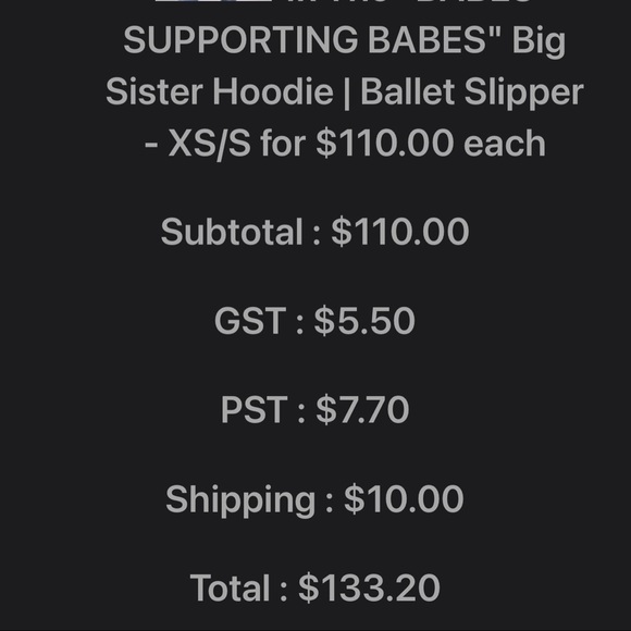 The "BABES SUPPORTING BABES" Big Sister Hoodie | Ballet Slipper XS - Picture 6 of 6